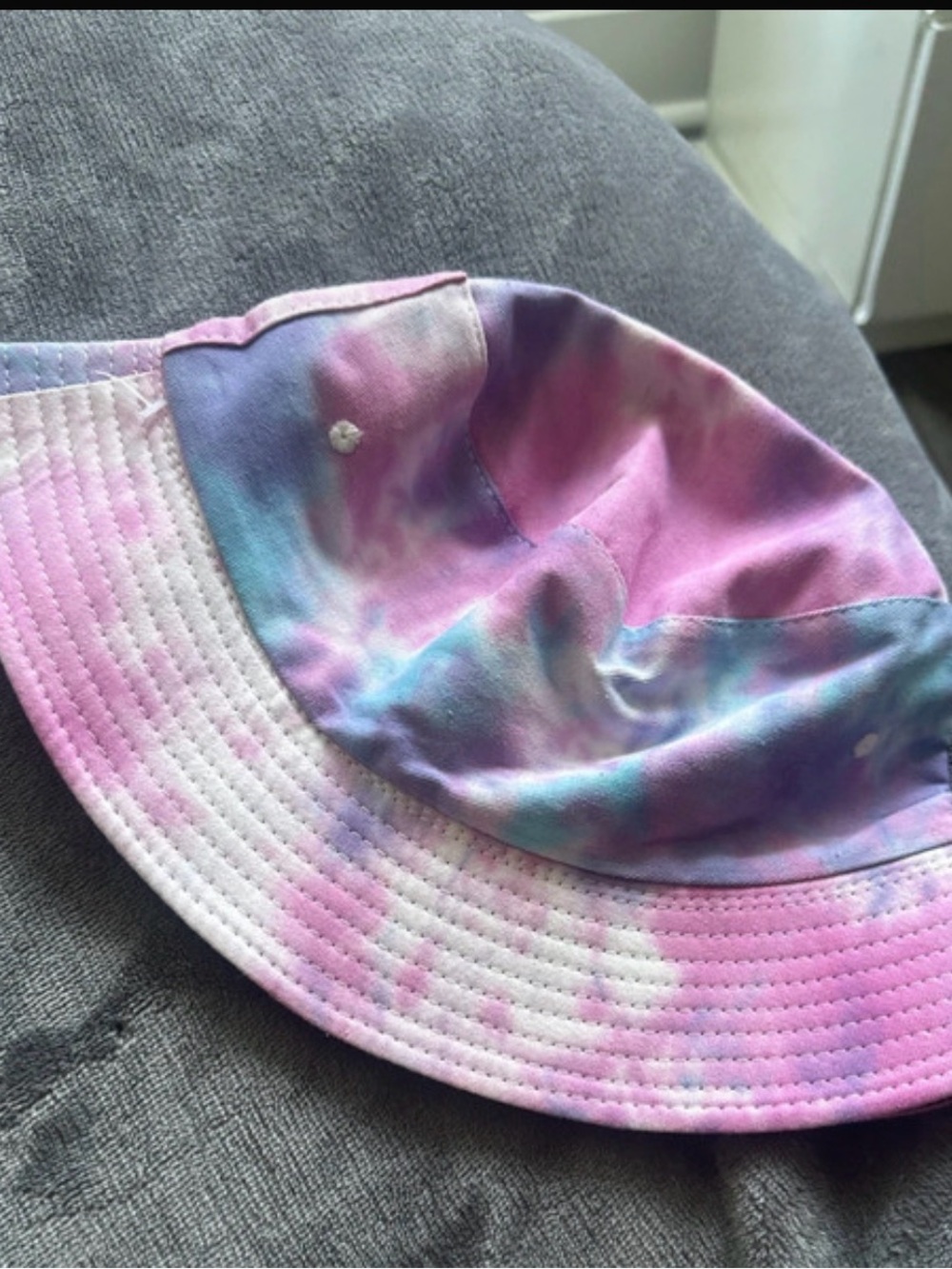 Pastel Tie-Dye Bucket Hat - Pink, Purple & Blue